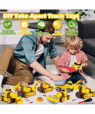 7-in-1 DIY Take Apart Truck Car Toys for 3 4 5 6 7 Year Old Boys Girls Construction Tool Engineering STEM Learning Toys Fine ...