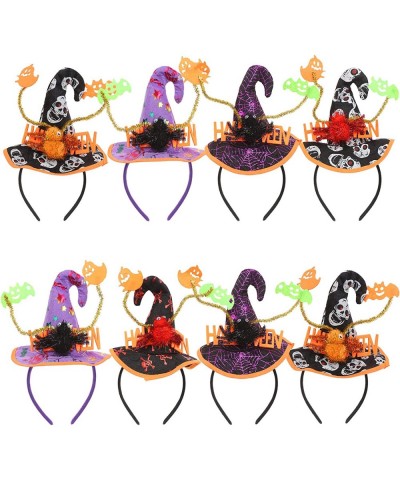 8 Pieces Halloween Headbands Halloween Witch Hat Headband Halloween Party Witch Spider Hat Headbands Boppers for Halloween Co...