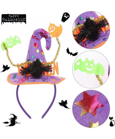 8 Pieces Halloween Headbands Halloween Witch Hat Headband Halloween Party Witch Spider Hat Headbands Boppers for Halloween Co...