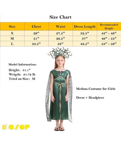 Medusa Costume for Girls Medusa Costume Kids Medusa Dress for Girls Halloween Costume $45.94 Kids' Costumes