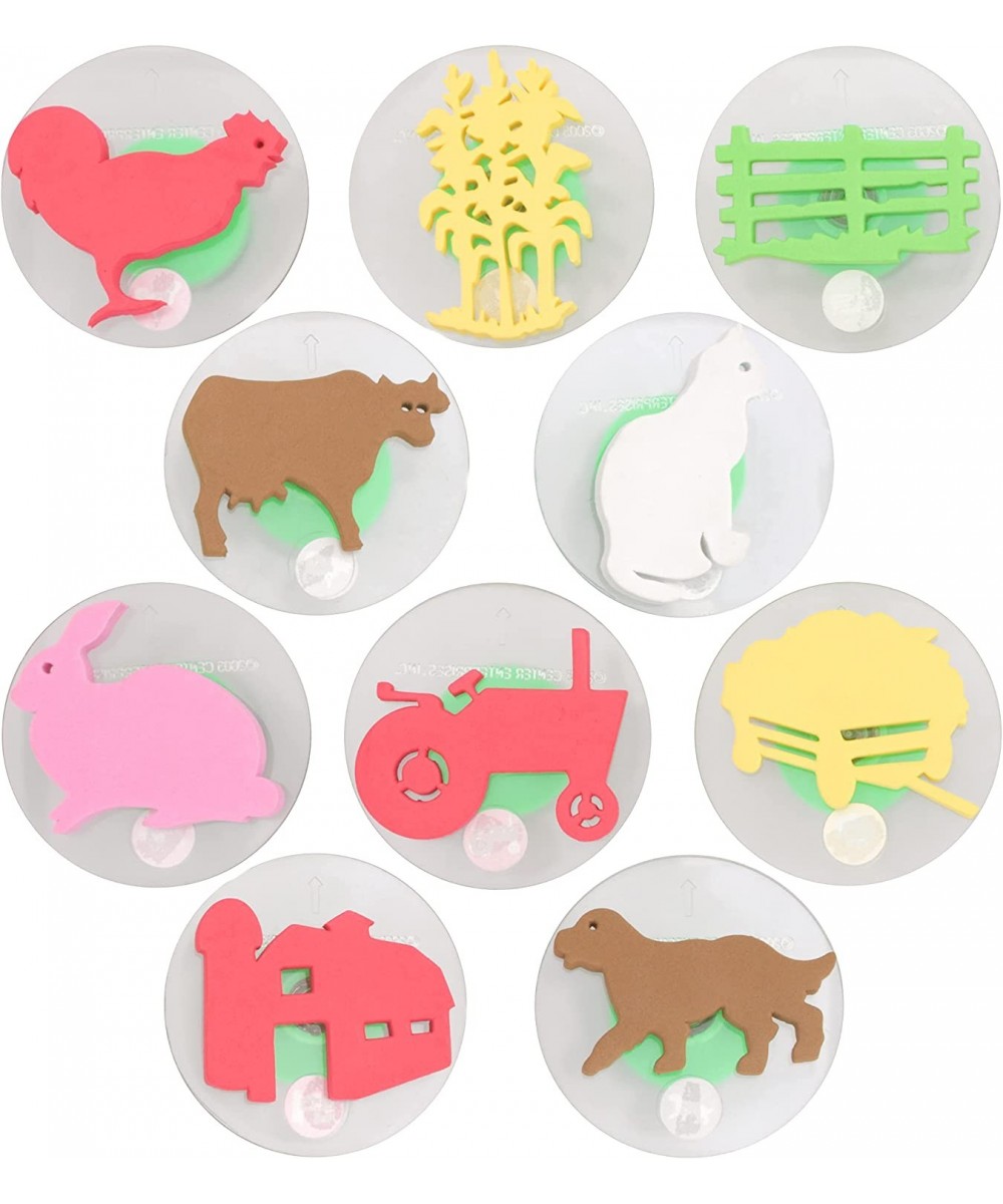 Giant Stampers - Farm Adventure - Set of 10 - Easy to Hold Foam Stamps for Kids - Arts and Crafts Stamps for Displays Posters...