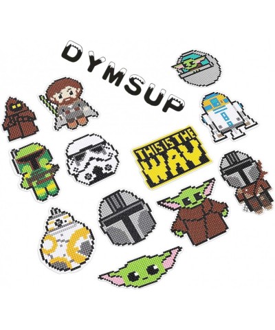 Star Wars Diamond Painting Stickers Baby Yo-da Diamond Painting for Kids Mandalorian Diamond Painting Kits for Kids Big Diamo...