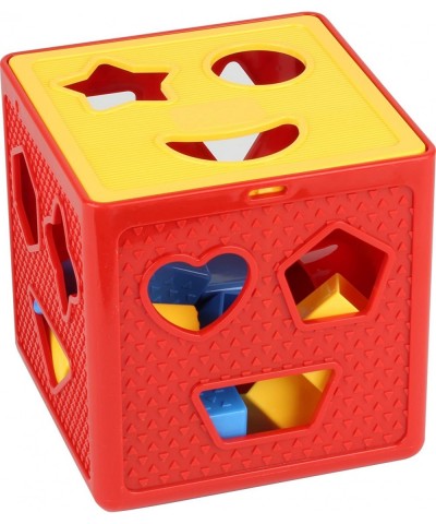 Baby Blocks Shape Sorter Toy - Childrens Blocks Includes 18 Shapes - Color Recognition Shape Toys With Colorful Sorter Cube B...