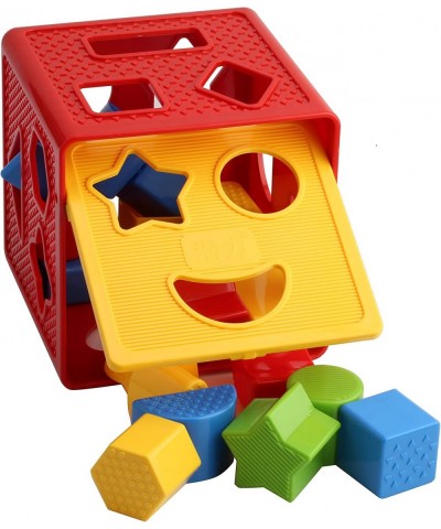 Baby Blocks Shape Sorter Toy - Childrens Blocks Includes 18 Shapes - Color Recognition Shape Toys With Colorful Sorter Cube B...