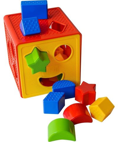 Baby Blocks Shape Sorter Toy - Childrens Blocks Includes 18 Shapes - Color Recognition Shape Toys With Colorful Sorter Cube B...