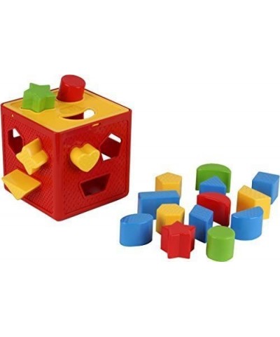 Baby Blocks Shape Sorter Toy - Childrens Blocks Includes 18 Shapes - Color Recognition Shape Toys With Colorful Sorter Cube B...