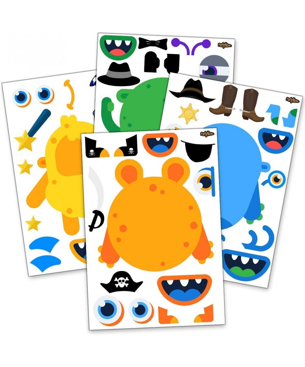 24 Make A Monster Stickers For Kids - Monster Themed Birthday Party Favors & Supplies - Fun DIY Craft Project For Children 3+...