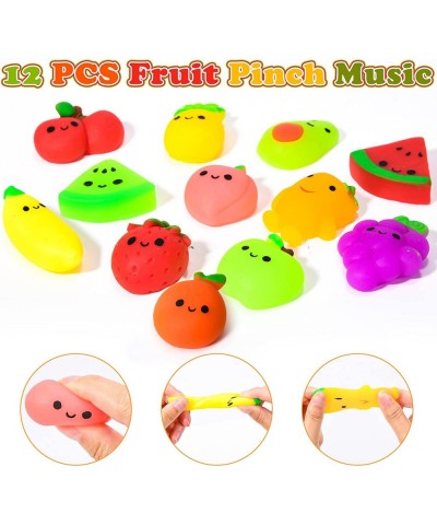 84Pcs Fruits Party Favors Kid Birthday Supplies Squeeze Bouncy Ball Ring Keychain Slap Bracelet Tattoo Mini Toy Gift Watermel...