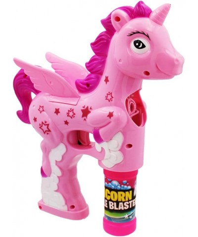 Unicorn Bubble Blaster Light-Up and Sound Bottles of Bubble Solution Refill Party Favors Batteries Included 7" Inch (Single A...