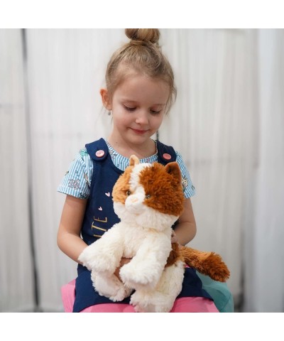 WEGEDU Tabby Sitting Kitten Cat Stuffed Animal Cute Cuddle Calico Moggy Kitty Stuffed Plush Toy for Kids Boys Girls Babies Be...