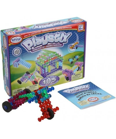 Playstix Translucent Set Construction Toy Building Blocks 105 Piece Kit $48.50 Toy Building Sets