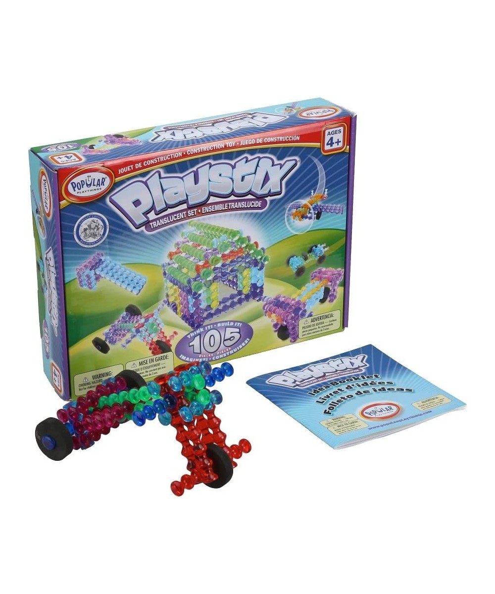 Playstix Translucent Set Construction Toy Building Blocks 105 Piece Kit $48.50 Toy Building Sets