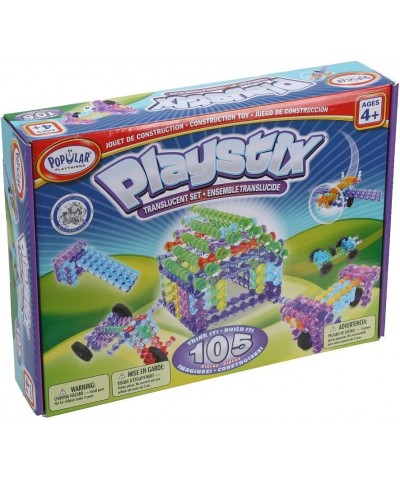 Playstix Translucent Set Construction Toy Building Blocks 105 Piece Kit $48.50 Toy Building Sets