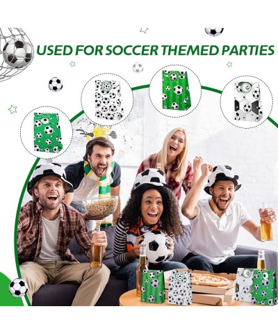 24 Pcs Soccer Goodie Bags Soccer Party Favor Bags Candy Treat Bags with Stickers for Soccer Theme Party Birthday Party Team P...