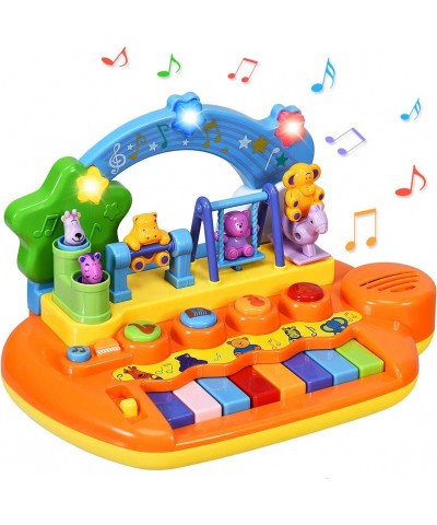 8 Keys Kids Educational Piano Keyboard Toy Animal Family Musical Instrument Toys with LED Light Music Modes Best Early Educat...