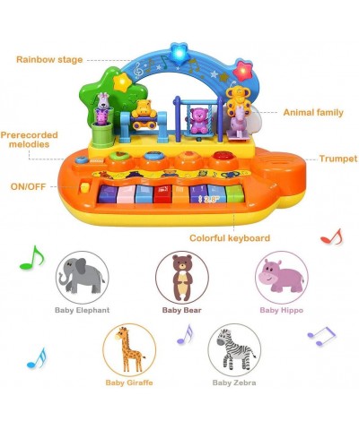 8 Keys Kids Educational Piano Keyboard Toy Animal Family Musical Instrument Toys with LED Light Music Modes Best Early Educat...