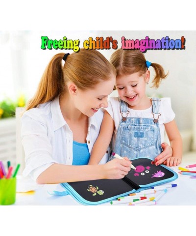 Kids Erasable Doodle Book Set Reusable Drawing Pads Preschool Travel Art Toy Scribbler Board for Travel Road Trip 14 Pages fo...