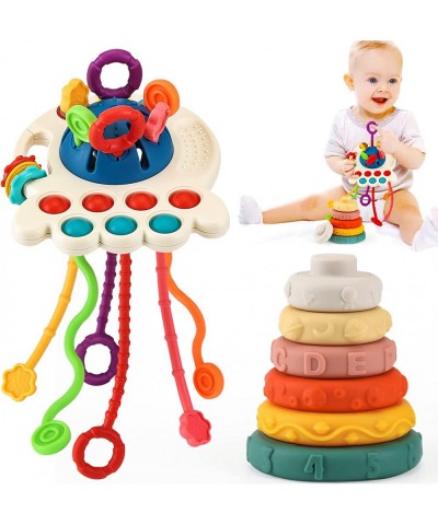 Baby toys for 6 to 12 Months Sensory Montessori Toys for 1 Year Old Pull String & Stacking Toys for Early Development Teethin...