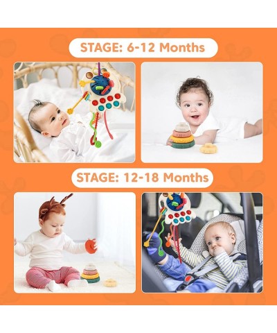 Baby toys for 6 to 12 Months Sensory Montessori Toys for 1 Year Old Pull String & Stacking Toys for Early Development Teethin...