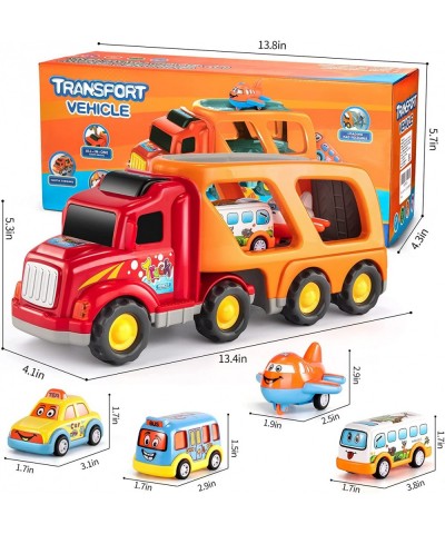 Toddler Carrier Truck Transport Vehicles Toys - 5 in 1 Toys for 3 4 5 6 7 Year Old Boys Kids Toy Cars for Toddlers 1-3 Fricti...