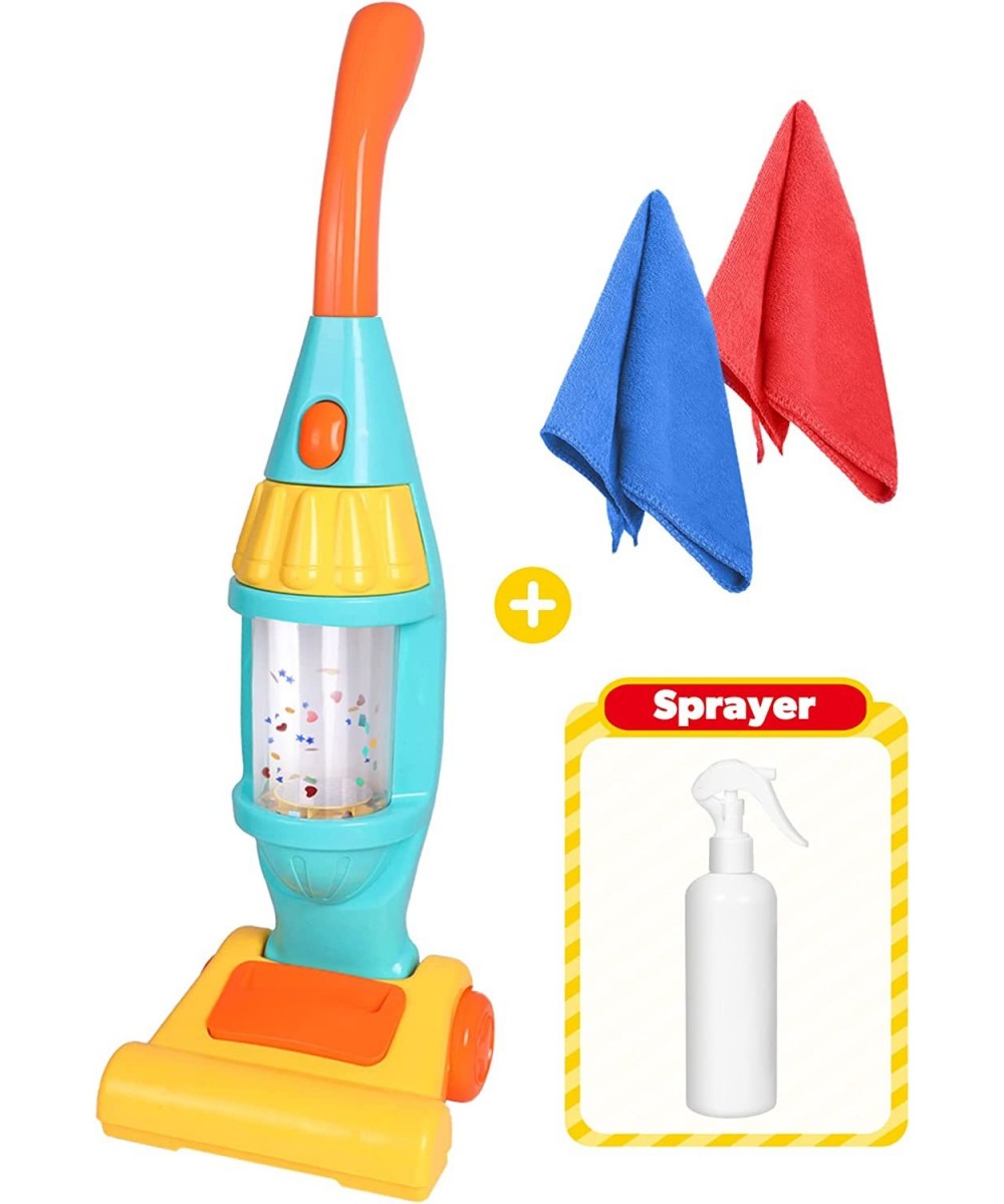 Kids Vacuum Cleaner Toy Set Toy Vacuum Cleaner With Light Realistic Sounds & Whirling Stars Pretend Role Play Household House...