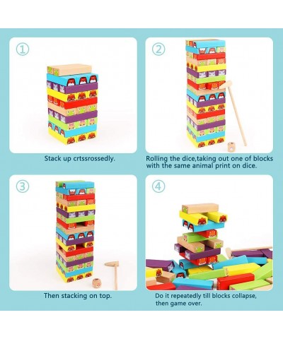 Colored Stacking Game Wooden Building BlocksTower Board Games for Kids Adults 54 Pieces (Colorful Stacking Gane) $32.79 Stack...