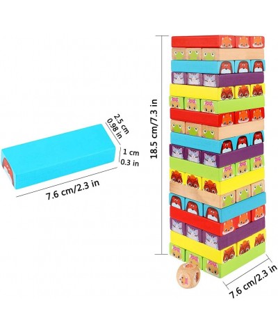 Colored Stacking Game Wooden Building BlocksTower Board Games for Kids Adults 54 Pieces (Colorful Stacking Gane) $32.79 Stack...