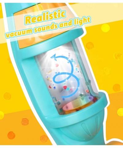 Kids Vacuum Cleaner Toy Set Toy Vacuum Cleaner With Light Realistic Sounds & Whirling Stars Pretend Role Play Household House...