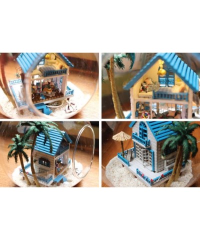 Dollhouse Miniature DIY House Kit Creative Room with Furniture and Glass Cover for Romantic Artwork Gift (Romantic Aegean Sea...