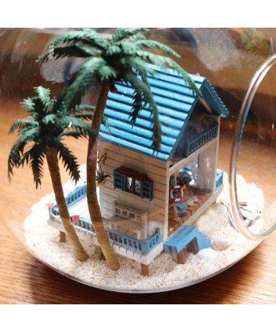 Dollhouse Miniature DIY House Kit Creative Room with Furniture and Glass Cover for Romantic Artwork Gift (Romantic Aegean Sea...