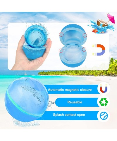 6pcs Reusable Water Splash Balls Soft Silicone Water Balloons Refillable Water Balls Quick Fill and Self-Sealing Reusable Wat...