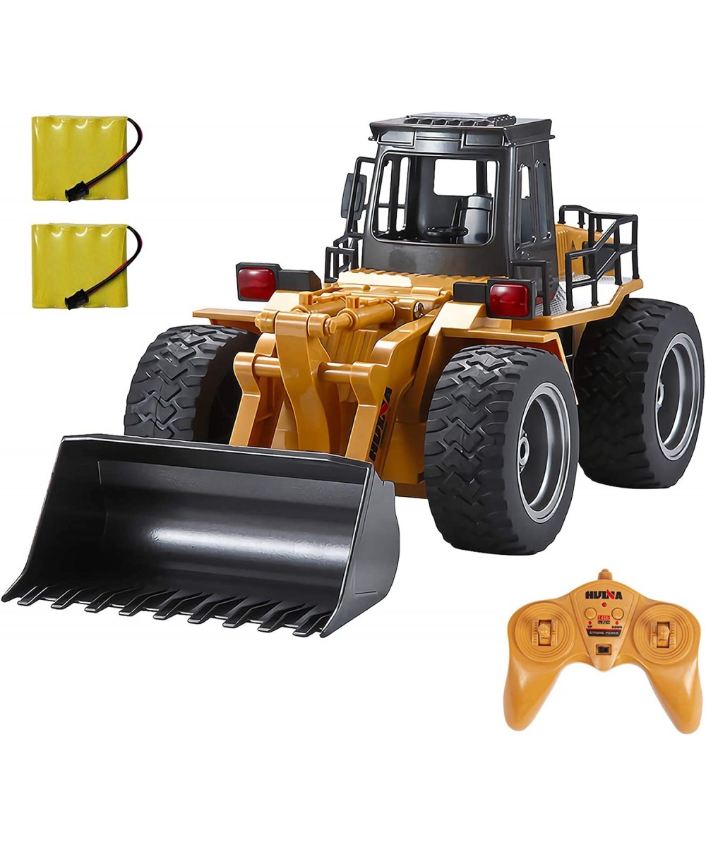 Remote Control Bulldozer Toy Truck 1/18 Scale RC Construction Vehicles Metal Front Loader 4WD Truck for Boys Girls Kids with ...