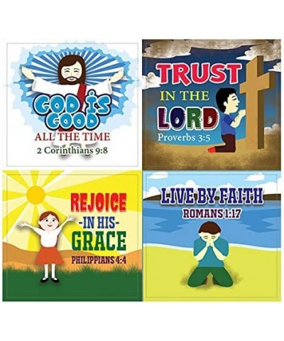 God is Good All The Time Jesus Bible Stickers (10-Sheet) - Stocking Stuffers for Boys Girls - Children Ministry Bible Study C...