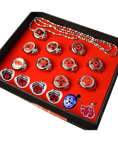 Anime Rings Set Uchihas Itachis Ring Necklace Cosplay for Kids Men Anime Fans Birthday Gift $29.95 Kids' Dress-Up Accessories