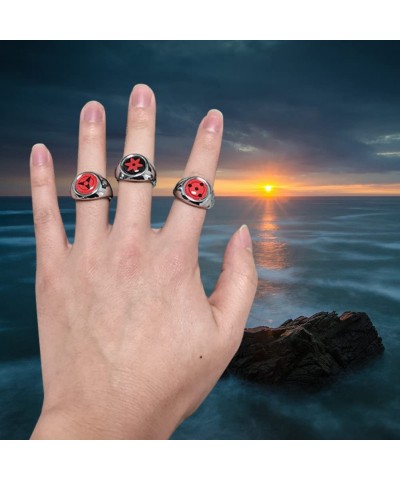 Anime Rings Set Uchihas Itachis Ring Necklace Cosplay for Kids Men Anime Fans Birthday Gift $29.95 Kids' Dress-Up Accessories