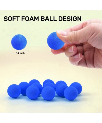 48 Pieces Popper Refill Balls 24 Blue Refill Bullet Balls and 24 Rainbow Foam Bullet Ball Soft Foam Balls Foam Replacement Ba...