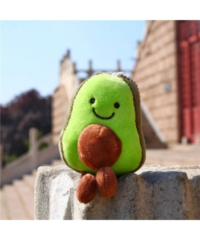 Cute Key Chain Kawaii Avocado Plush Keychains Stuffed Toy Key Ring Car Keyring Lovely Smiling Face Plush Avocado Pendant $16....