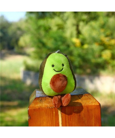 Cute Key Chain Kawaii Avocado Plush Keychains Stuffed Toy Key Ring Car Keyring Lovely Smiling Face Plush Avocado Pendant $16....