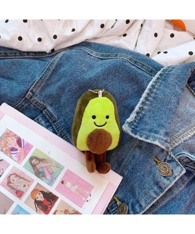 Cute Key Chain Kawaii Avocado Plush Keychains Stuffed Toy Key Ring Car Keyring Lovely Smiling Face Plush Avocado Pendant $16....