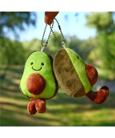 Cute Key Chain Kawaii Avocado Plush Keychains Stuffed Toy Key Ring Car Keyring Lovely Smiling Face Plush Avocado Pendant $16....