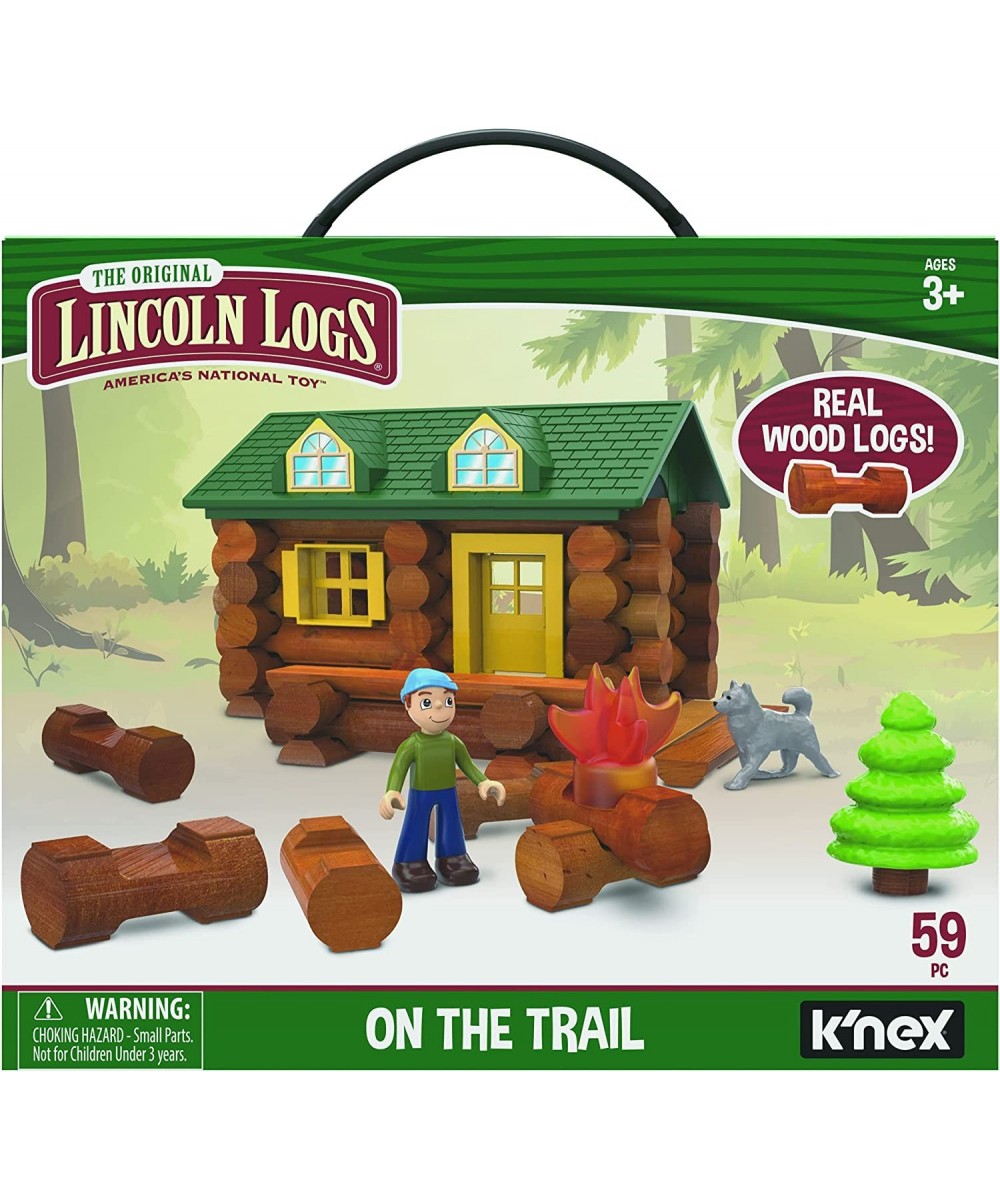 LINCOLN LOGS-On The Trail Building Set-59 Pieces-Real Wood Logs - Ages 3+ - Best Retro Building Gift Set for Boys/Girls-Creat...