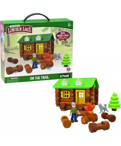 LINCOLN LOGS-On The Trail Building Set-59 Pieces-Real Wood Logs - Ages 3+ - Best Retro Building Gift Set for Boys/Girls-Creat...