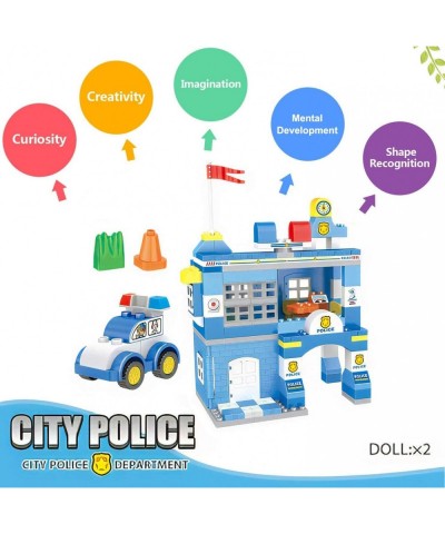 Police Station Big Building Blocks 137 Pieces with Storage Box | Large Bricks Set Educational DIY Classic Construction Toy fo...