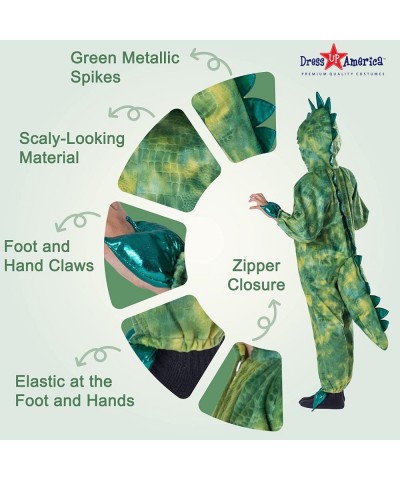 T-Rex Costume for Kids - Dinosaur Costume for Boys and Girls - Green Dino Jumpsuit $60.36 Kids' Costumes