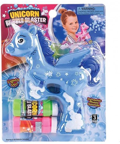 Unicorn Bubble Blaster Light-Up and Sound Bottles of Bubble Solution Refill Party Favors Batteries Included 7" Inch (Single A...