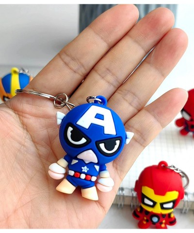 8 PCS Cute Cartoon Keychain Figure Toys Keyring Pendants Accessories for Kids Birthday Party Favors School Carnival Reward Pr...