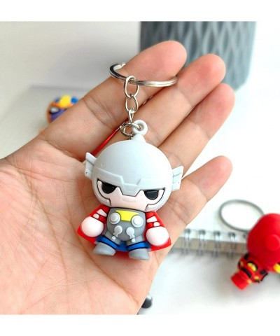 8 PCS Cute Cartoon Keychain Figure Toys Keyring Pendants Accessories for Kids Birthday Party Favors School Carnival Reward Pr...