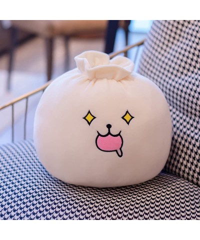 Dumpling Plush Toy Cute Expression Food Throw Stuffed Pillow Round Buns Home Decorative Plush Pillow Toy (Drooling 9.8 inches...