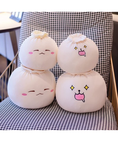 Dumpling Plush Toy Cute Expression Food Throw Stuffed Pillow Round Buns Home Decorative Plush Pillow Toy (Drooling 9.8 inches...