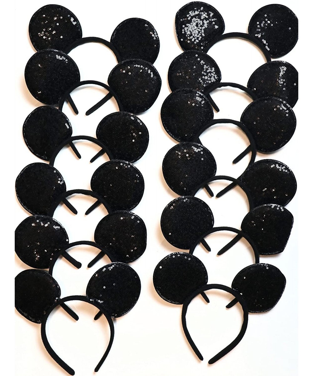 12 x Mickey Ears Solid Sequin Black Headband for Boys and Girls Birthday Party Celebration Event /DIY headband/ $33.21 Kids' ...